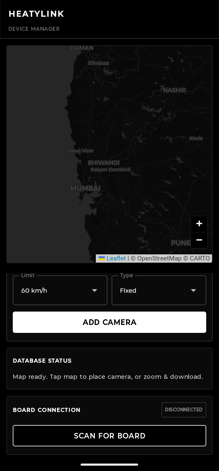 HeatyLink Device Manager Screen UI